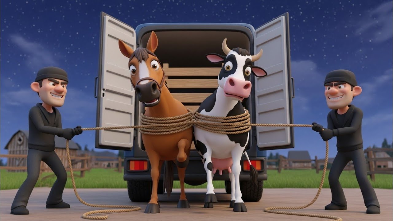 “Thief Steals All Animals from Old MacDonald’s Farm | AI Cartoon Story”