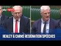 John Healey and Al Carns give resignation speeches in Commons