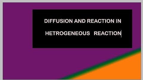 Diffusion and Reaction in Heterogeneous reactions