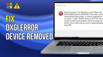 How To Fix DXGI Error Device Removed Error - Solve DXGI_ERROR_DEVICE_REMOVED Error