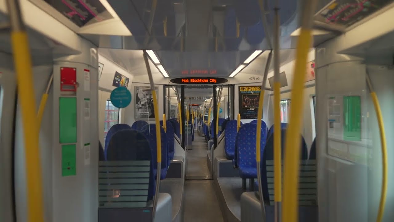 Sweden, Stockholm, train ride from Västerhaninge to Södra station