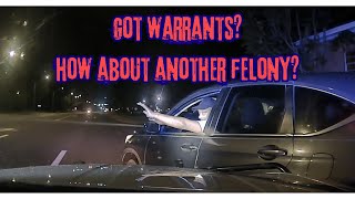 Running because of felony warrants! Honda CRV hops the curb and adds to his felonies #pursuit #tvi