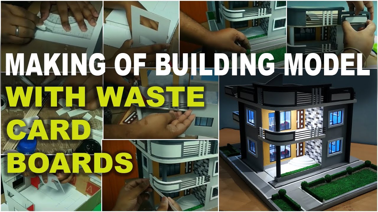 Making of building model with waste cardboards - YouTube