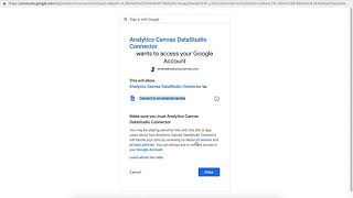 Analytics Canvas OAuth for Data Studio Community Connector
