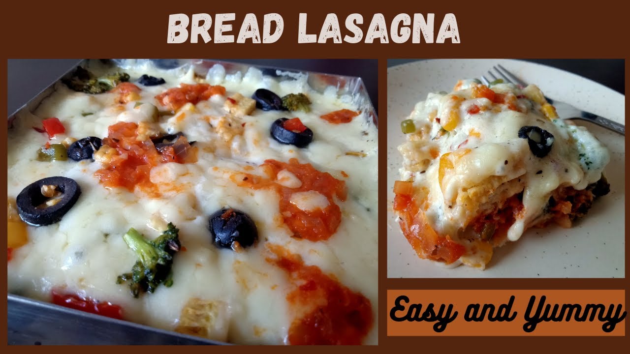 Vegetable Bread Lasagna without Oven No Oven Bread Lasagna Recipe