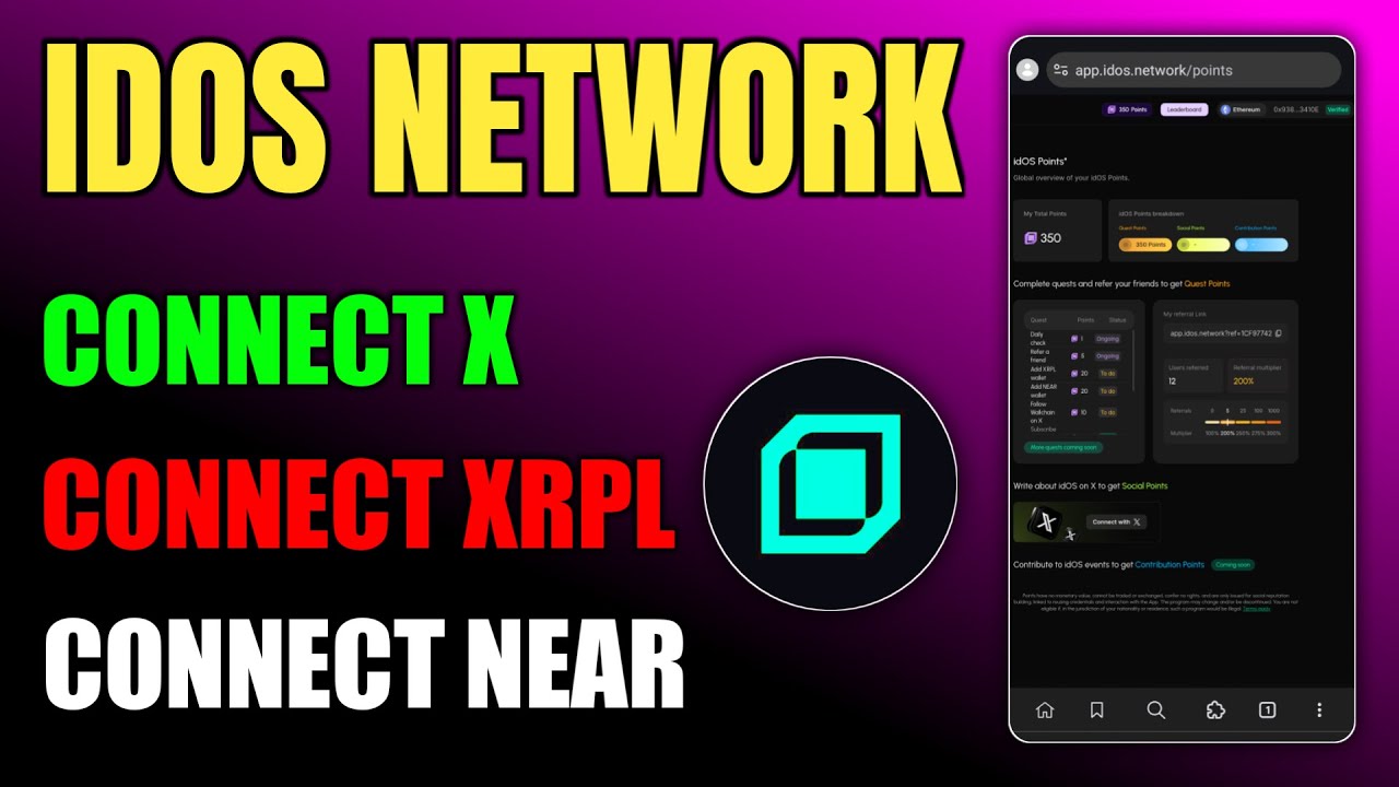 Idos Network Airdrop Connect X | Idos Network Connect XRPL Wallet | Idos Network Connect Near Wallet