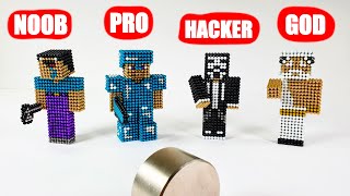 Minecraft NOOB vs PRO vs HACKER vs GOD : How to fight monster magnets
