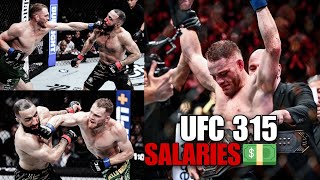 UFC 315 Fighters' Pay &amp; All Bonus Winners | Belal vs Maddalena