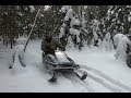 Mountain snowmobile riding