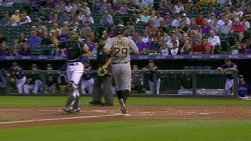 PIT@COL: Mercer lines RBI double down left-field line