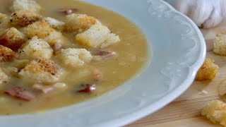 Гороховый суп с колбасой и домашними сухариками 🔶 Последнее видео из дома / iVarenik