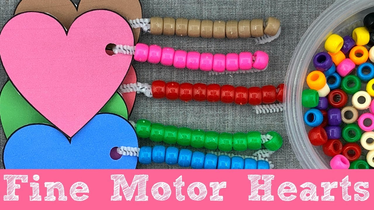 Fine Motor Hearts Teacher Activity - YouTube