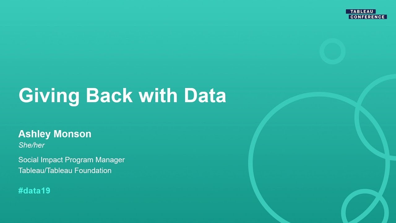 Giving Back with Data - YouTube