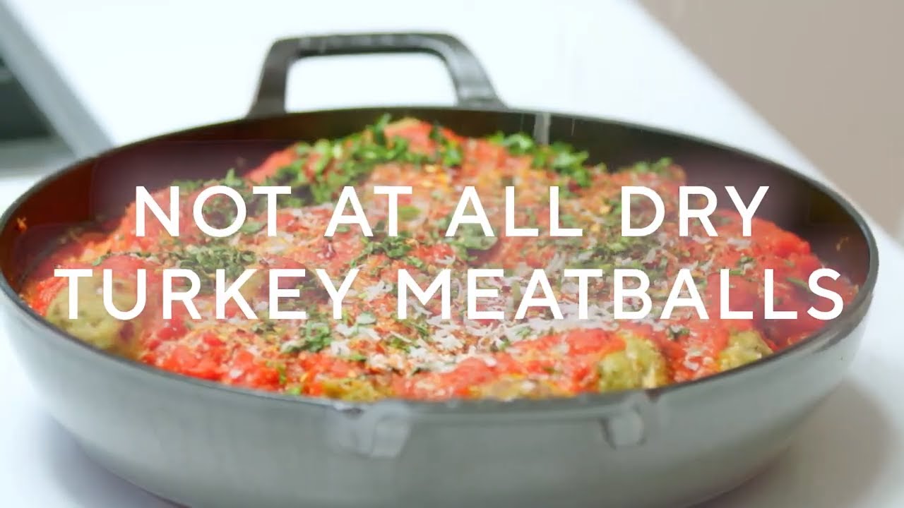 Not At All Dry Turkey Meatballs - YouTube