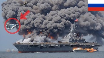 Shocking the world! Russian Sukhoi Su-57 destroys US aircraft carrier in the Black Sea