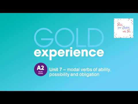 Video J3 - Unit 7 - Modal verbs of ability, possibility and... - youtube