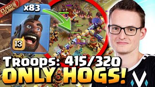 Synthé attempts MIND BLOWING 83x Hog Rider attack vs NAVI GAKU! Clash of Clans