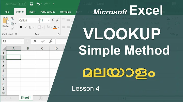 Microsoft Excel VLOOKUP formula Malayalam tutorial | Lesson 4 | മലയാളം