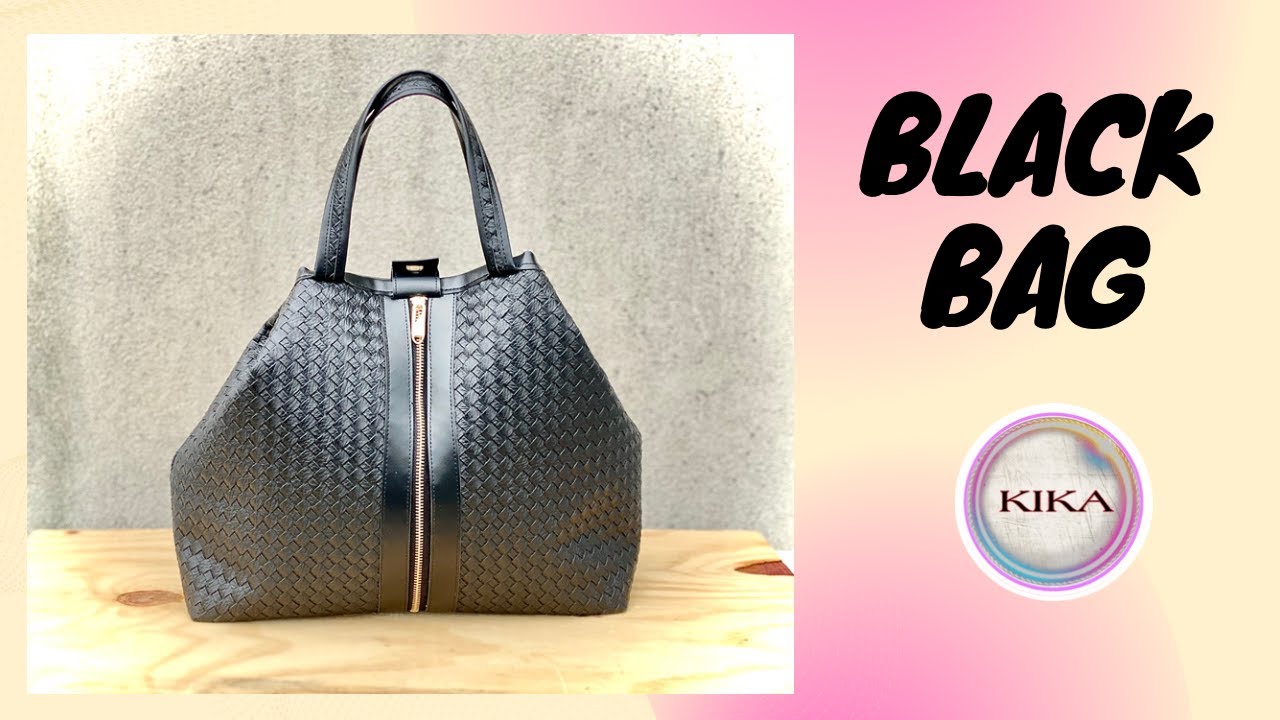 BLACK BAG | Tutorial BORSA in tessuto di ecopelle | Making a handmade BAG | BORSA fai da te stoffa