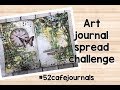 Art journal spread challenge - process video