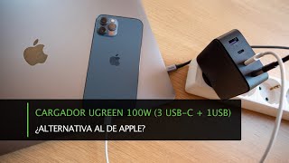 Cargador Ugreen 100W (3 USBC +1  USB) ¿Alternativa al original de Apple?