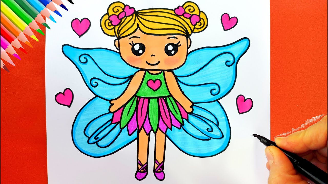Peri Kızı Çizimi How To Draw a Cute Fairy - Peri Kızı Nasıl Çizilir ...