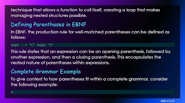 Understanding Parentheses in BNF and EBNF: A Guide to Parsing and Recursive Patterns