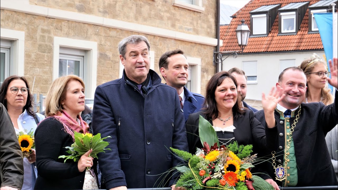 Markus Söder beim Erntedankfest in Grafenrheinfeld