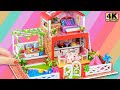 DIY Miniature House #191 ❤️ How to Build Pinwheel Mansion with Mini Swimming Pool from Cardboard