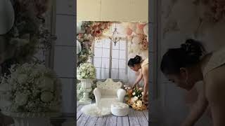 Set up the Party Room Backdrop easily. #katebackdrop #photography #cakesmashphotography