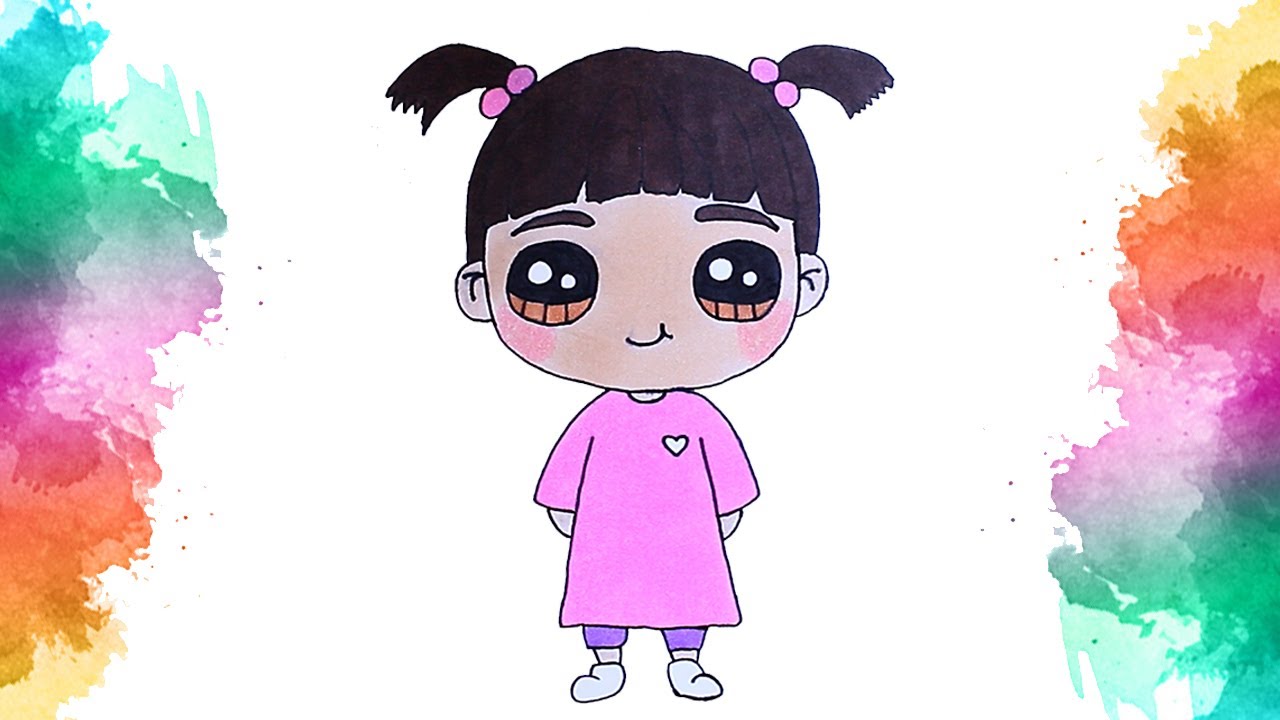 Monstros S.A menininha Boo kawaii ❤ desenho para desenhar