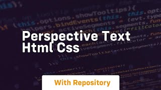 Perspective text html css