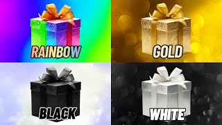 Choose Your Gift! 🎁 Rainbow, Gold, Black or White 🌈⭐️🖤🤍