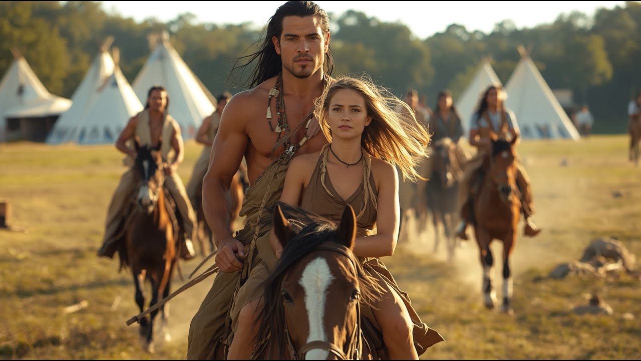 12 Vaqueros Ansiaban Su Amor — Pero La Joven Virgen Entregó Su Corazón Al Guerrero Apache.