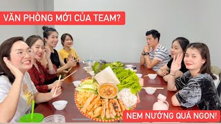 Ăn tiệc tại VĂN PHÒNG MỚI với món NEM NƯỚNG của bé Nhi, chú Hai Khương Dừa ủng hộ bán vì quá ngon!?