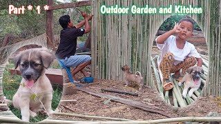 My Husband Building Outdoor Kitchen and Garden Part *1 *| Countryside Life