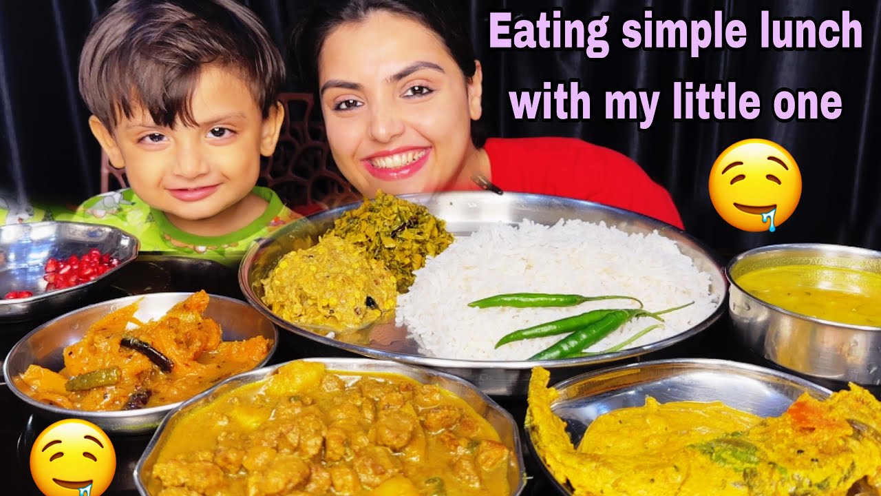 Eating Homely Meal Mukbang Eating | Rice, Dal, Pabda Fish Jhal | ASMR Videos | Big Bites 