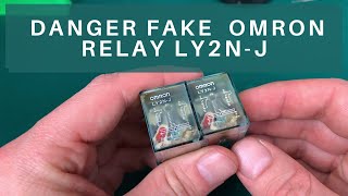 dangerous FAKE OMRON relay LY2N-J -  burning / melting  from cheap china!