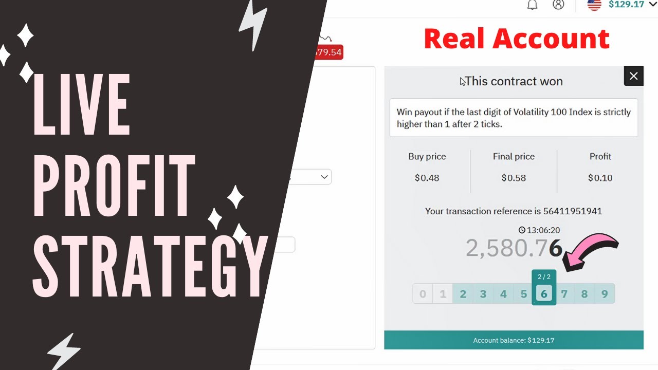 Real Account Strategy - 2 Tick Digit Over Real Strategy | Detailed ...
