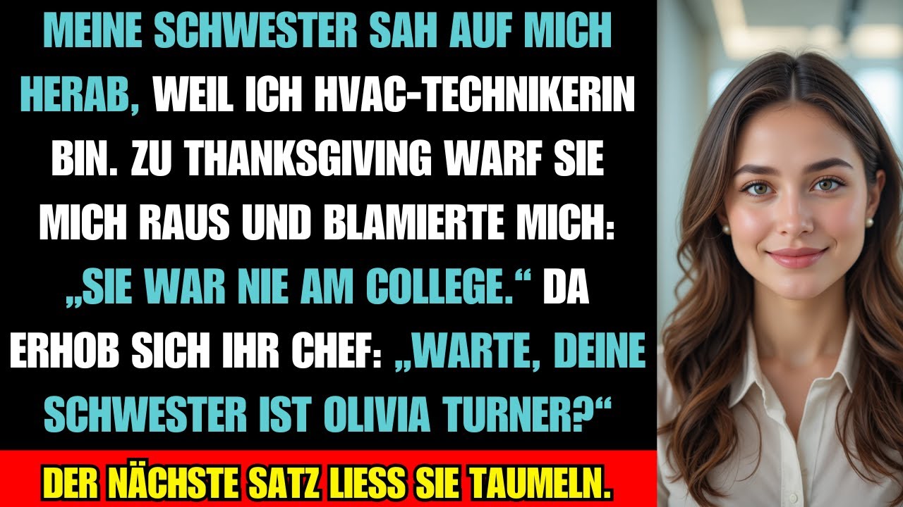 Meine Schwester warf mich an Thanksgiving raus – bis sie erfuhr, dass ICH ihr Studium bezahlt habe