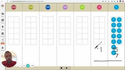 Adding one and two digit numbers using a place value chart
