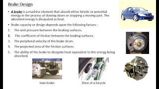 تصميم المكبح (الجزء الاول) Design of block brake