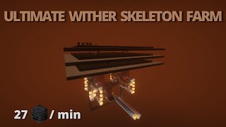 Minecraft Ultimate Wither Skeleton Farm 27 skulls/min (Single dimension)