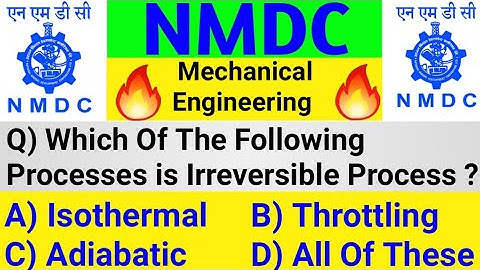 Important Questions For NMDC Exams || NMDC Junior Officer || Mechanical Question