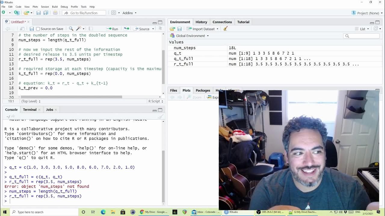 R Session 2 - Sequent Peak Method (for loops, if statements)