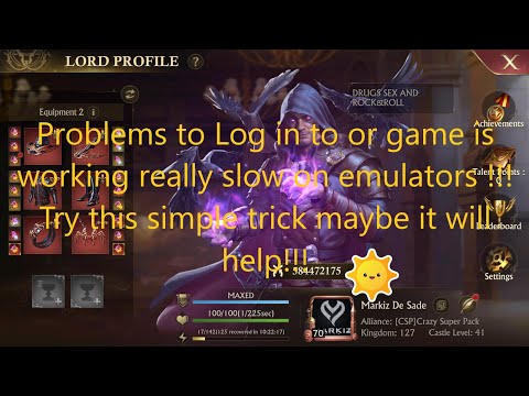 Guns of Glory Problems to Log in or Game is working to slow? Trick Bluestack and other emulators