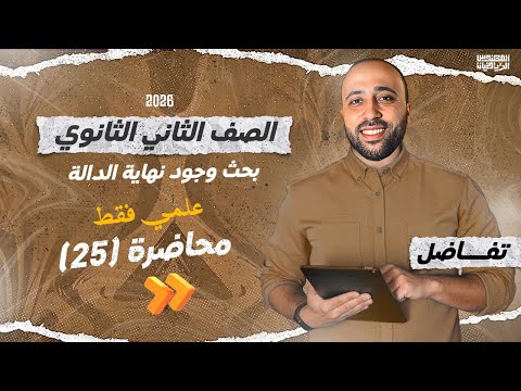 الصف الثاني الثانوي تفاضل بحث وجود نهاية الداله مجزأة المجال علمي وجود النهاية 