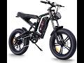 Windone E2 Electric Bike Review  1000W Fat Tire E Bike with 28MPH Speed, Full Suspension &amp; 48V Batte