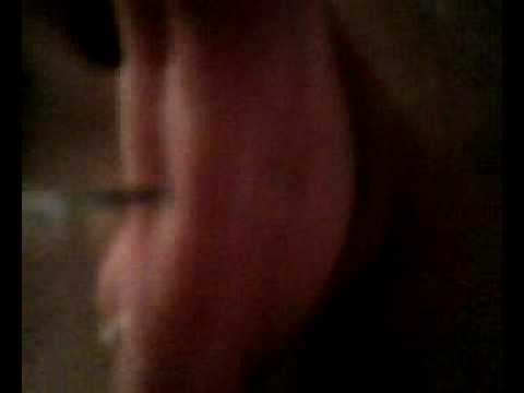 Piercing Ears- Rachel with the needle in her ear...