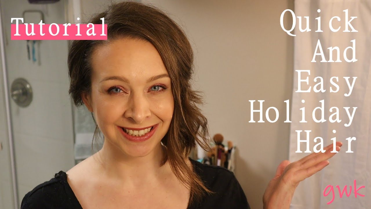 QUICK AND EASY HOLIDAY HAIR TUTORIAL for any length of hair and skill level Over 35 + Dry Skin